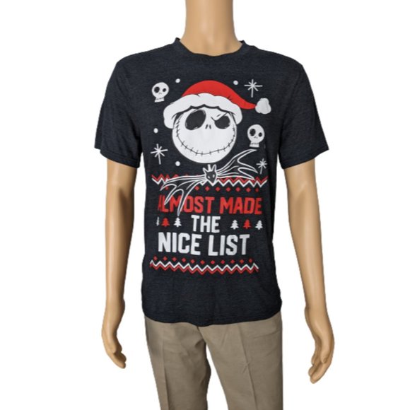 Disney The Nightmare Before Christmas Almost Made the Nice List Graphic T-Shirt - Picture 1 of 7
